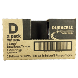 DURACELL 2PK D/6CT COPPERTOP