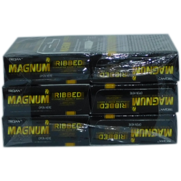 MAGNUM 6/3ct RIBBED CONDOMS