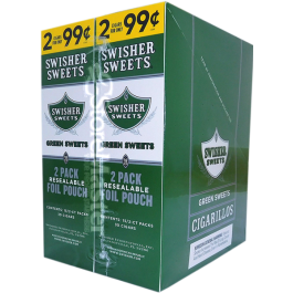 SWISHER SWEET CIG 2/99 GREEN SWT