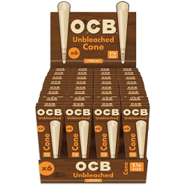 OCB UNBLEACHED CONE 1 1/4 32CT/6PK