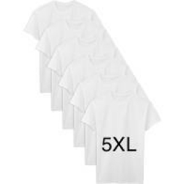 HARLEM T-SHIRTS WHITE 5XL/6PK