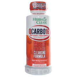 QCARBO 16oz HERBAL DETOX STRAW MANGO