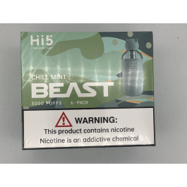 HI 5 DISPOSABLE CHILL MINT 3000 PUFF/ 6PK