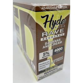 HYDE RAVE 4000PUFF BANANAS & CREAM 