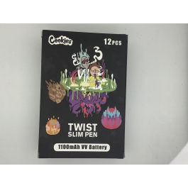 COOKIES TWIST SLIM PEN 1100mAH VV BATTERY 12CT