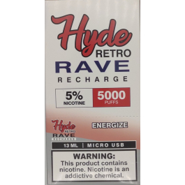 HYDE RAVE RETRO (RECHARGE) 5000PUFF ENERGIZER