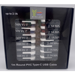 Y MAX CRYSTAL 2.1A TYPE-C CHARGER 20CT