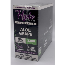 HYDE RECHARGE EDGE ALOE GRAPE 10CT/3300PUFF