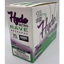 HYDE RAVE RETRO (RECHARGE) 5000PUFF ALOE GRAPE