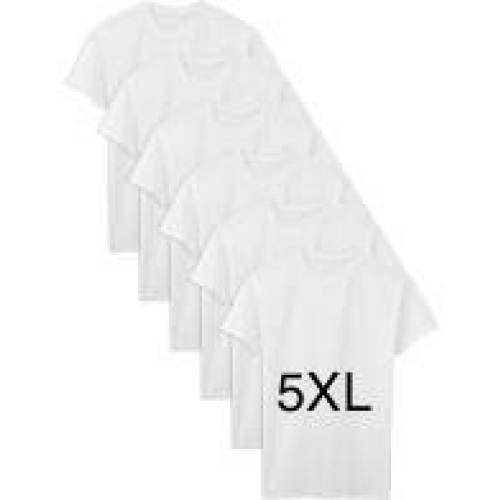 HARLEM T-SHIRTS WHITE 5XL/6PK