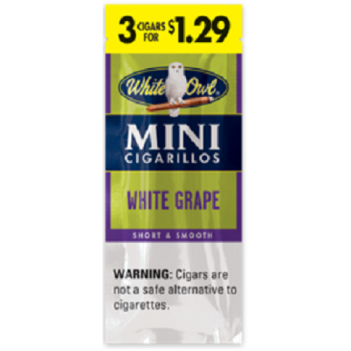 WHITE OWL CIG MINI 3/1.29 WHITE GRAPE