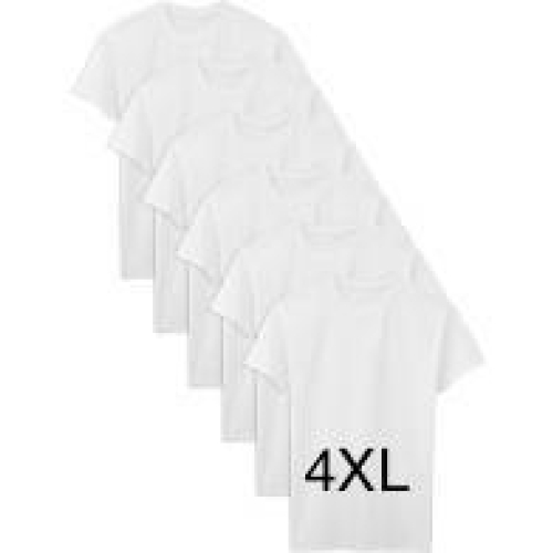 HARLEM T-SHIRTS WHITE 4XL/6PK
