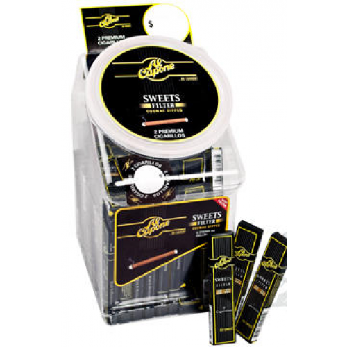 AL CAPONE FILTER CIG 60/2PK JAR SWEET FILTER COGNAC