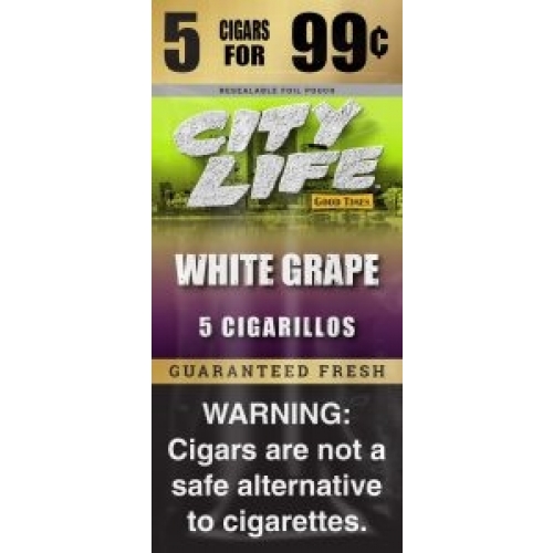 CITY LIFE CIG 5/.99 WHITE GRAPE