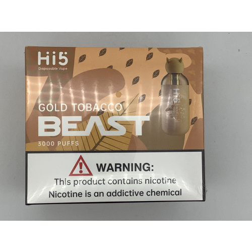 HI 5 DISPOSABLE GOLD TOBACCO 3000 PUFF/ 6PK