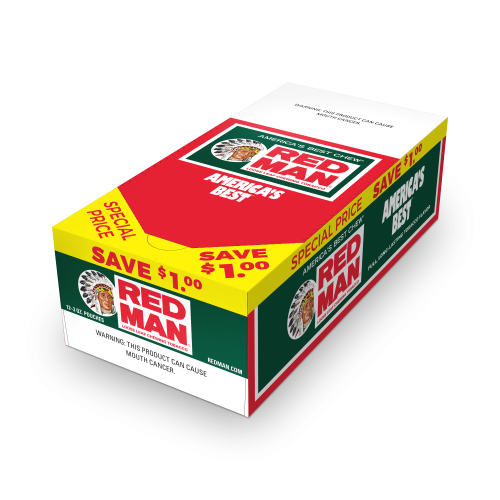 REDMAN CHEW TOB 3oz GREEN BLEND $1.00OFF