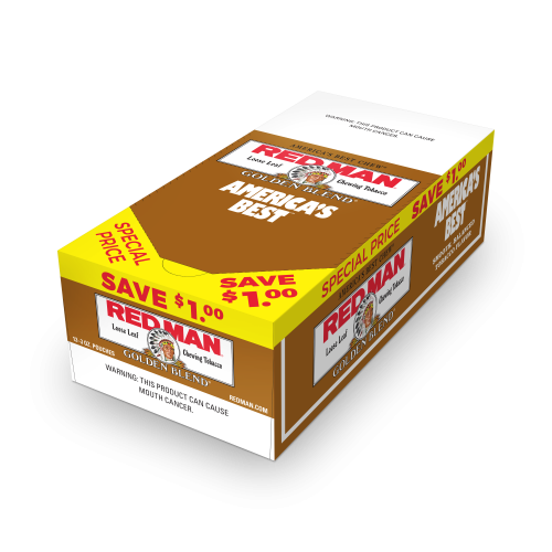 REDMAN CHEW TOB 3oz GOLDEN BLEND $1.00OFF