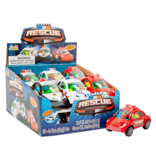 KIDS RESCUE CANDY FILLED CARS 12CT